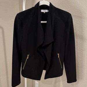 Calvin Klein Black Blazer with Gold Zippers